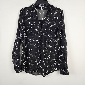 Express portofino shirt Novelty Print Sparrows Size Small